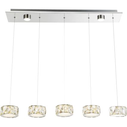 Globo - LED pendel LED/52W/230V 4000K skinnende krom/transparent