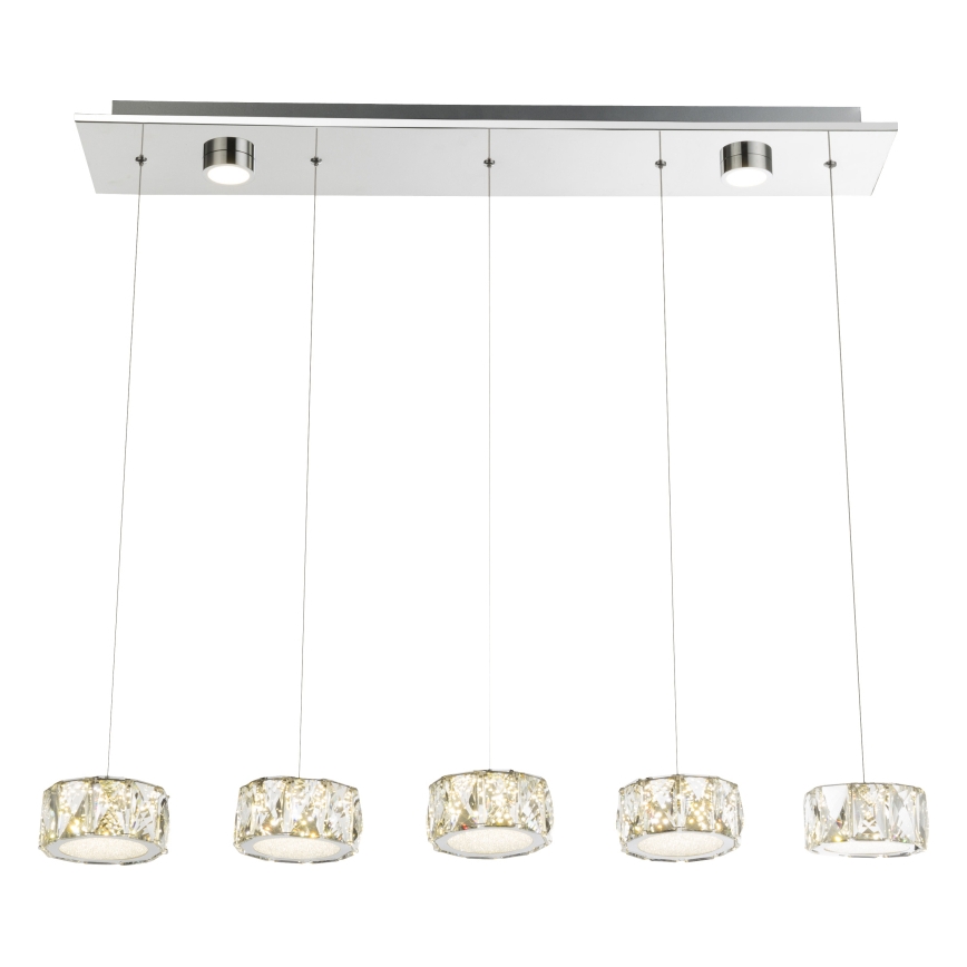 Globo - LED pendel LED/52W/230V 4000K skinnende krom/transparent