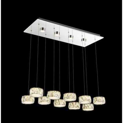 Globo - LED pendel LED/92W/230V 4000K skinnende krom/transparent