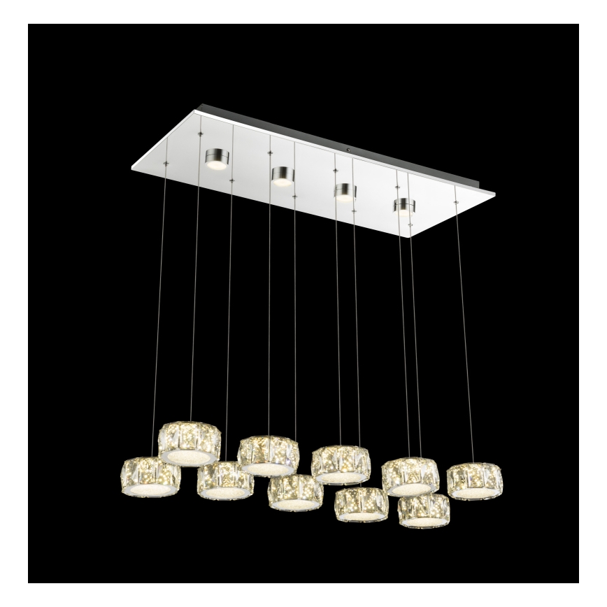 Globo - LED pendel LED/92W/230V 4000K skinnende krom/transparent