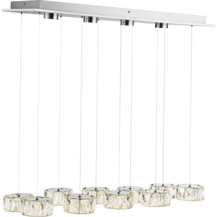 Globo - LED pendel LED/92W/230V 4000K skinnende krom/transparent