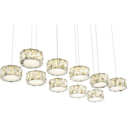 Globo - LED pendel LED/92W/230V 4000K skinnende krom/transparent