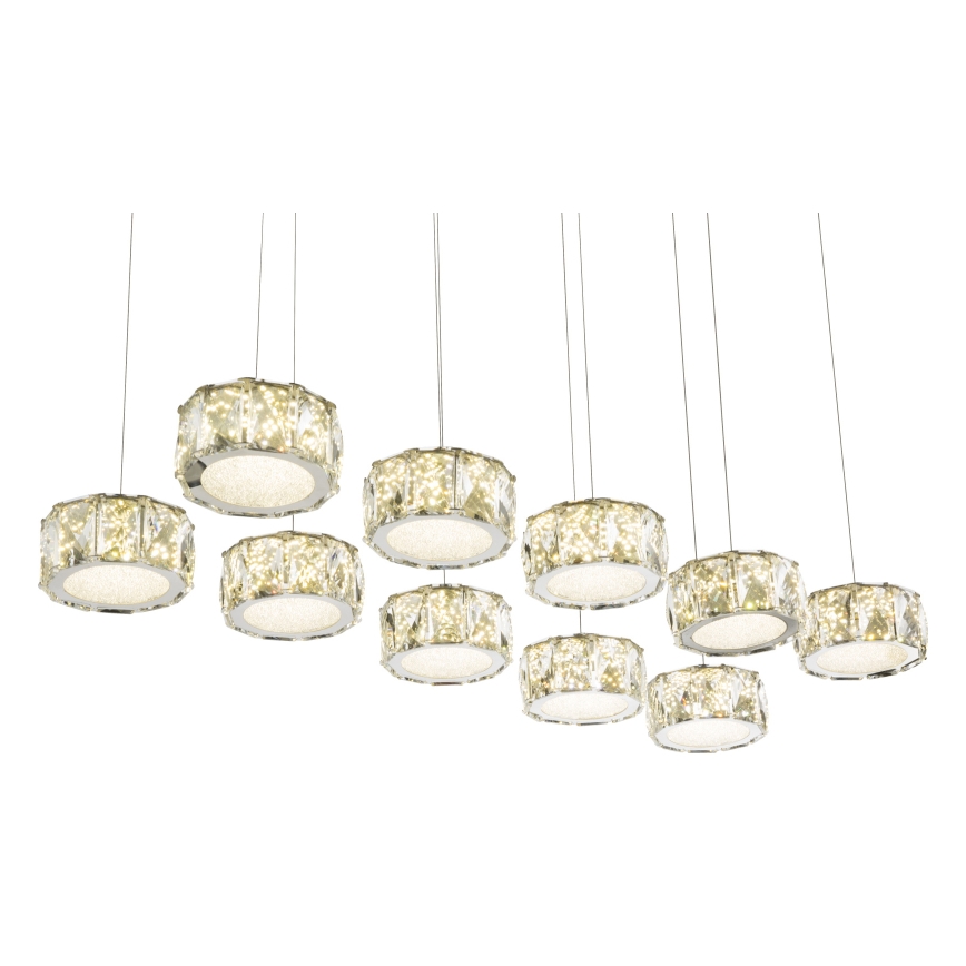 Globo - LED pendel LED/92W/230V 4000K skinnende krom/transparent