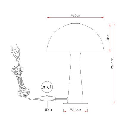 Globo - Bordlampe 1xE14/25W/230V hvid