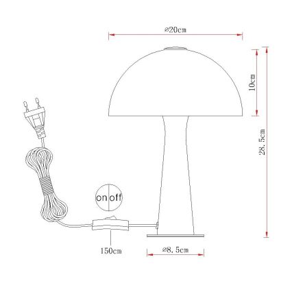 Globo - Bordlampe 1xE14/25W/230V sort