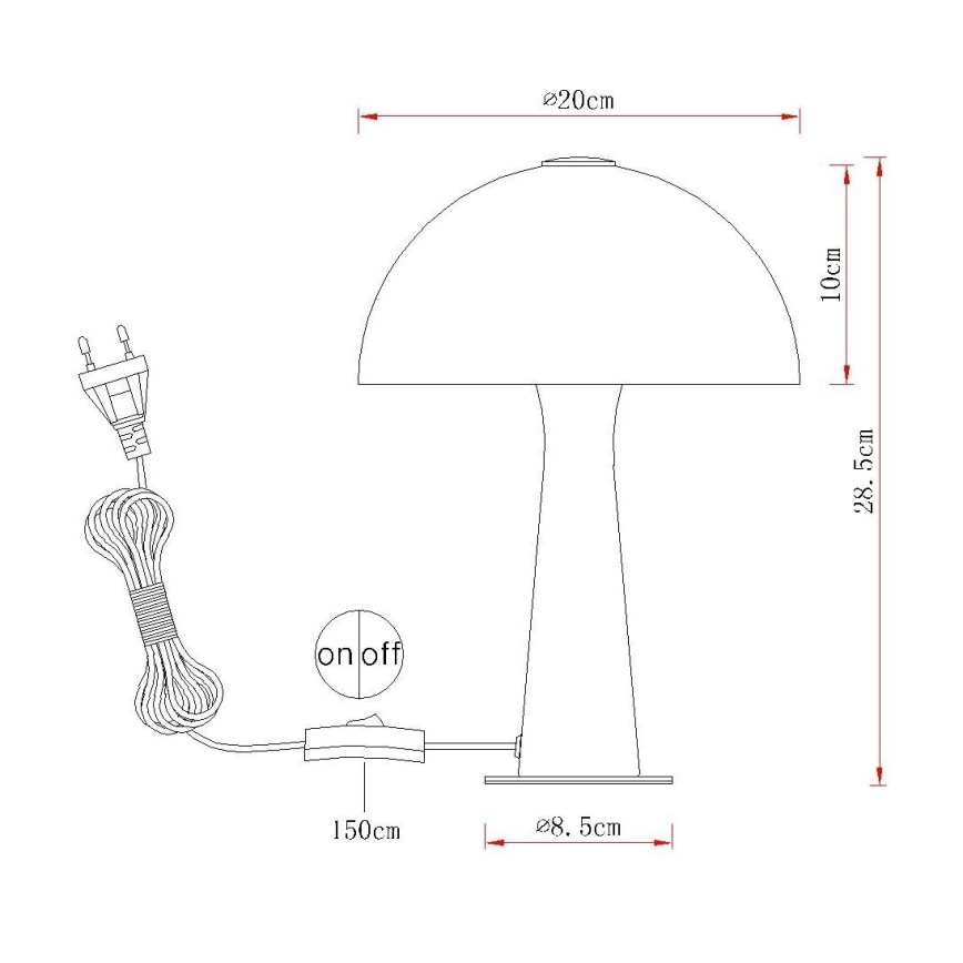 Globo - Bordlampe 1xE14/25W/230V sort