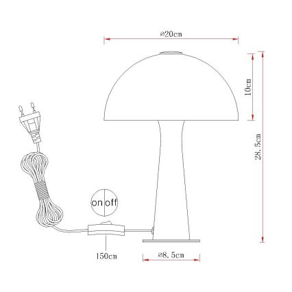 Globo - Bordlampe 1xE14/25W/230V beige
