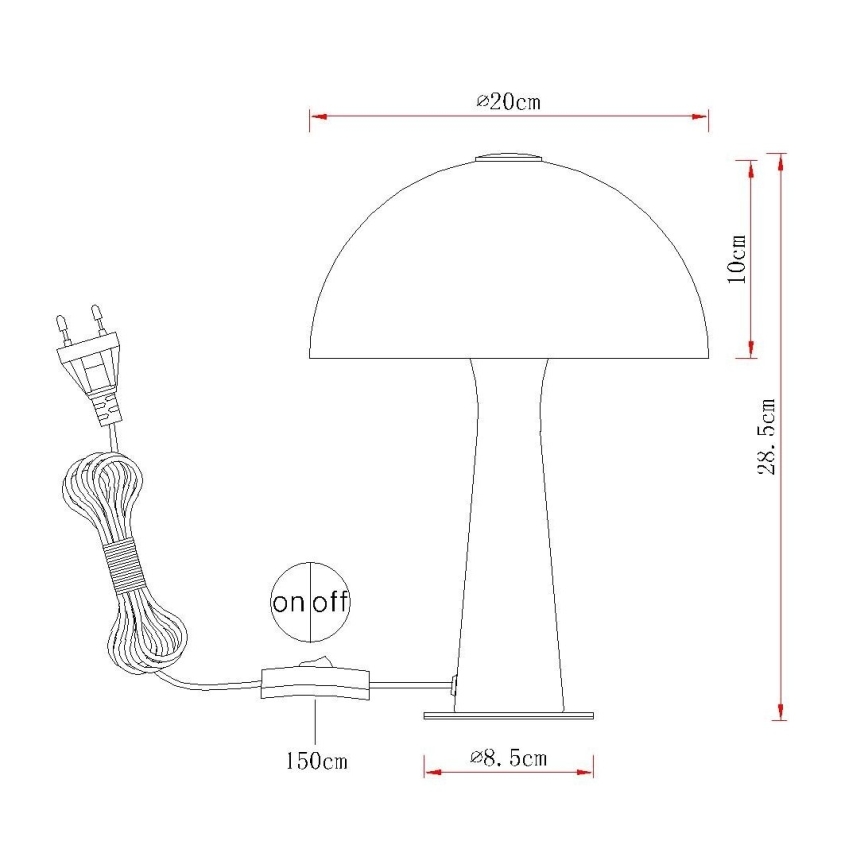 Globo - Bordlampe 1xE14/25W/230V beige
