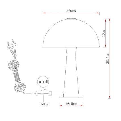 Globo - Bordlampe 1xE14/25W/230V cremefarvet