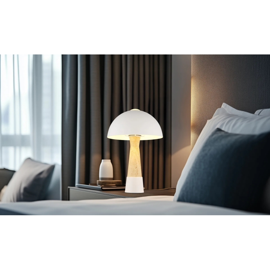 Globo - Bordlampe 1xE27ILLU/40W/230V cremefarvet