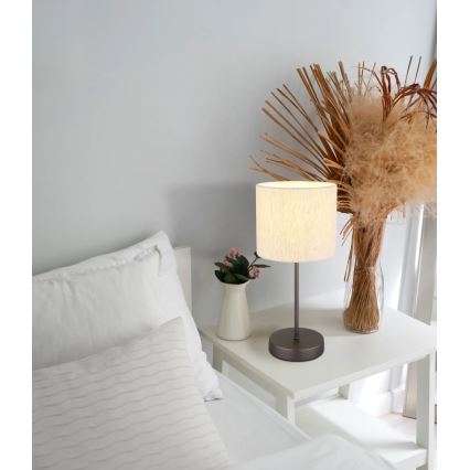 Globo - Bordlampe 1xE27/25W/230V sort/beige