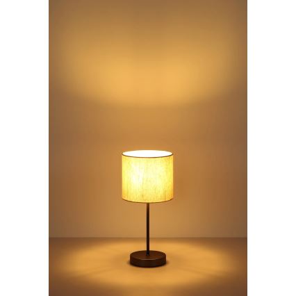 Globo - Bordlampe 1xE27/25W/230V sort/beige