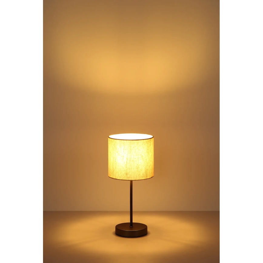 Globo - Bordlampe 1xE27/25W/230V sort/beige