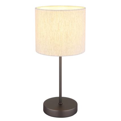 Globo - Bordlampe 1xE27/25W/230V sort/beige