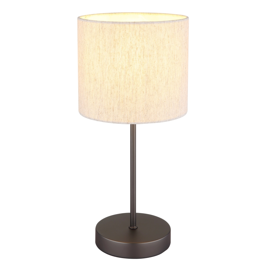 Globo - Bordlampe 1xE27/25W/230V sort/beige