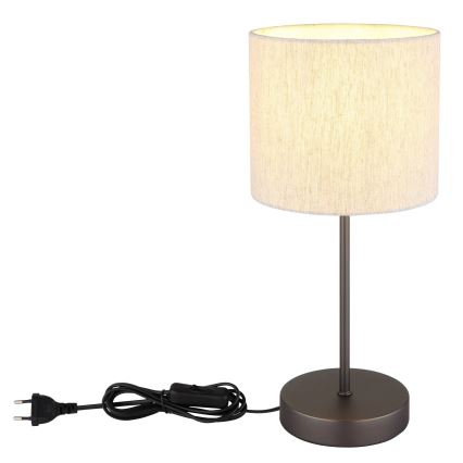 Globo - Bordlampe 1xE27/25W/230V sort/beige