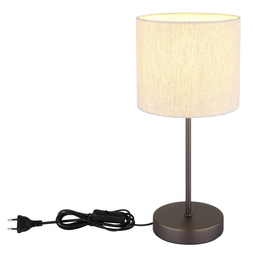 Globo - Bordlampe 1xE27/25W/230V sort/beige