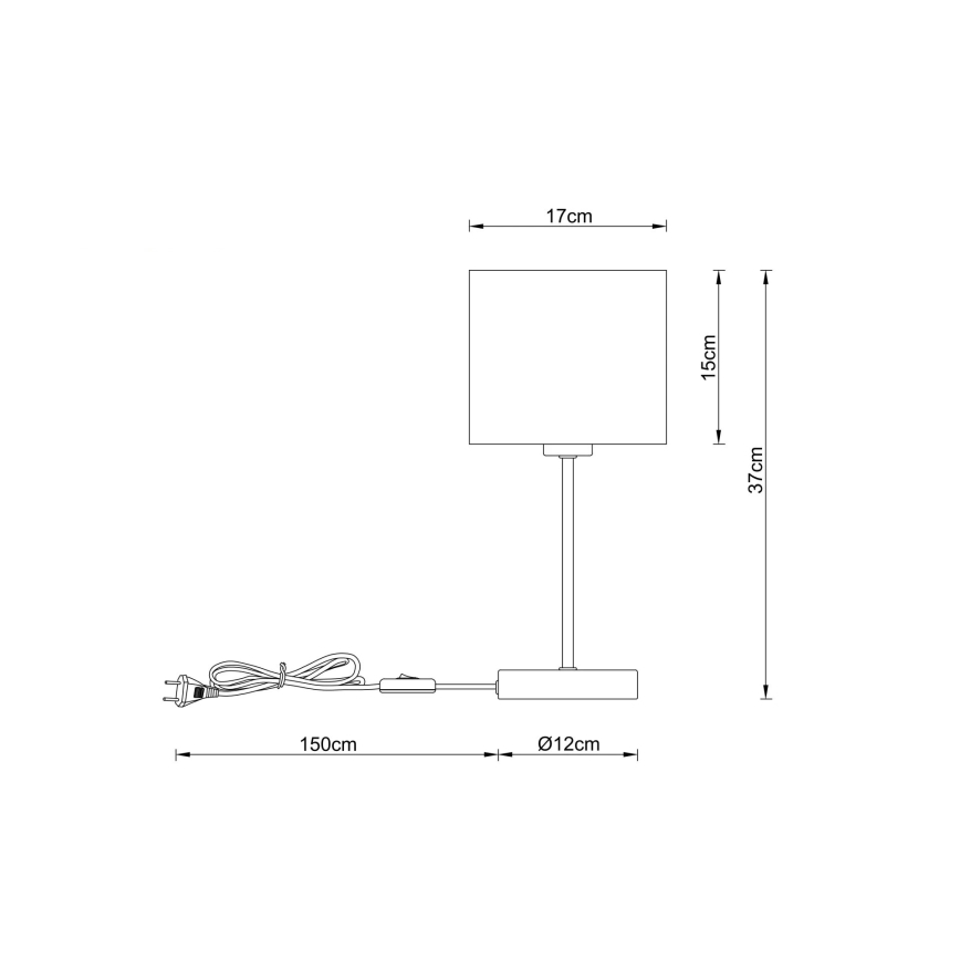 Globo - Bordlampe 1xE27/25W/230V sort/beige