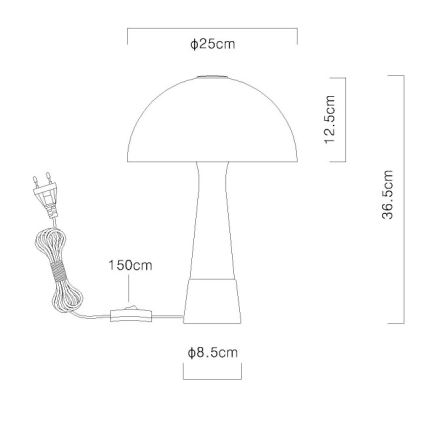 Globo - Bordlampe 1xE27ILLU/40W/230V grøn