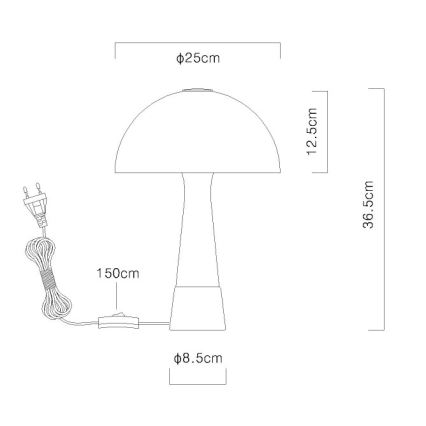 Globo - Bordlampe 1xE27ILLU/40W/230V beige