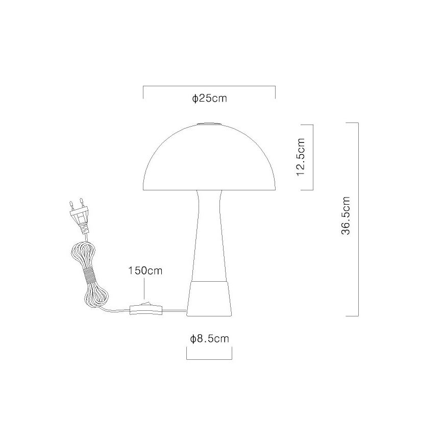 Globo - Bordlampe 1xE27ILLU/40W/230V beige