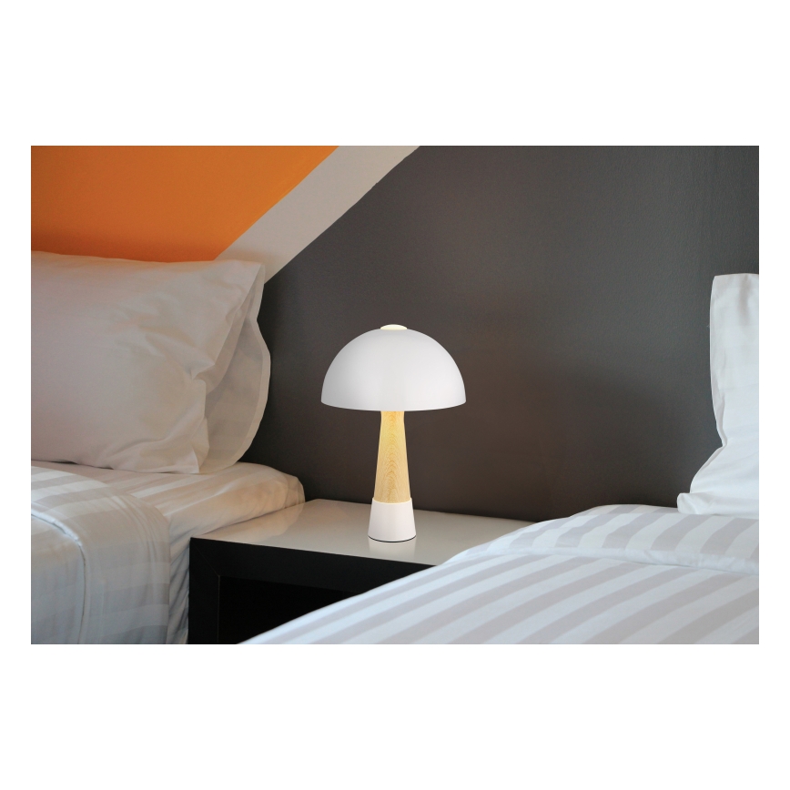 Globo - Bordlampe 1xE27ILLU/40W/230V hvid