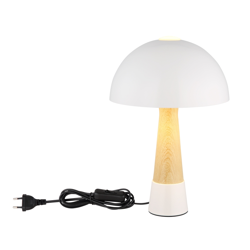 Globo - Bordlampe 1xE27ILLU/40W/230V hvid