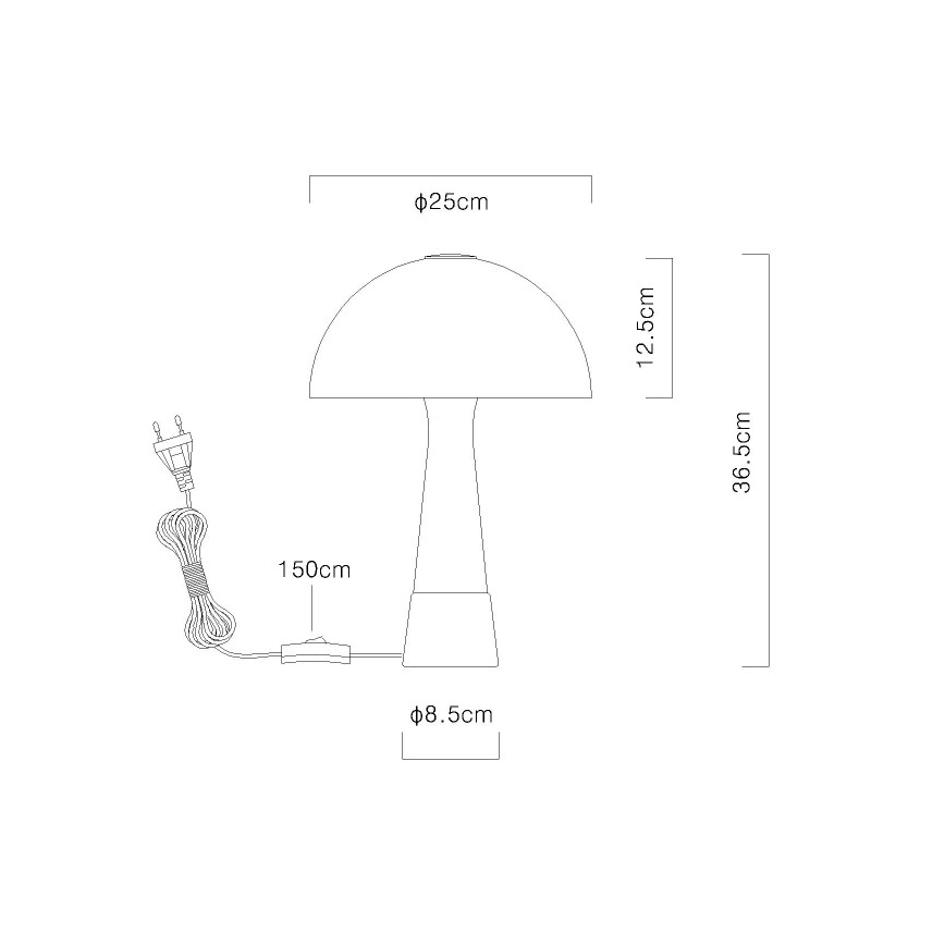 Globo - Bordlampe 1xE27ILLU/40W/230V hvid