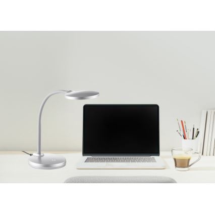 Globo - LED Dæmpbar fleksibel touch-funktion bordlampe LED/4,6W/230V sølvfarvet