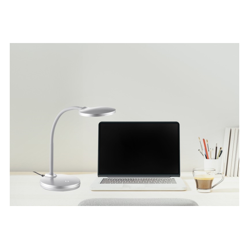 Globo - LED Dæmpbar fleksibel touch-funktion bordlampe LED/4,6W/230V sølvfarvet