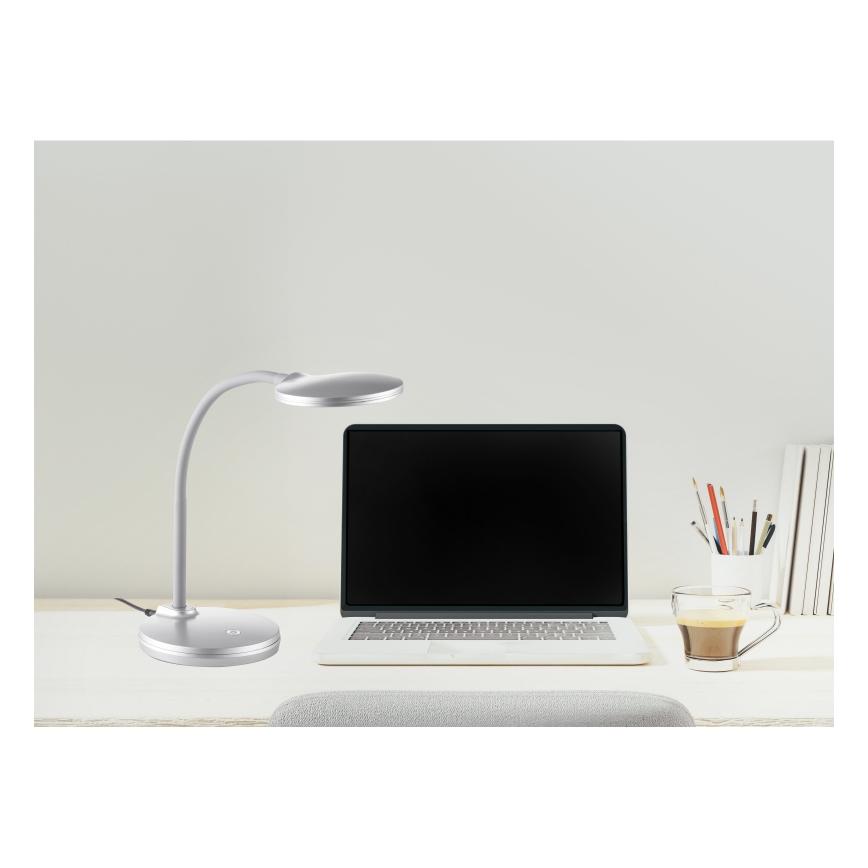 Globo - LED bordlampe m. touch-funktion dæmpbar LED/4W/230V sølvfarvet