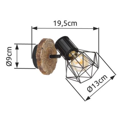 Globo - Vægspot 1xE27/60W/230V