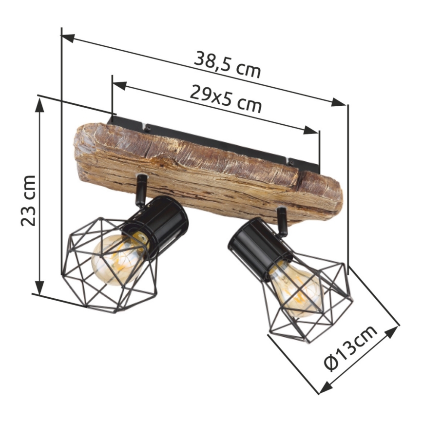 Globo - Spotlampe 2xE27/60W/230V