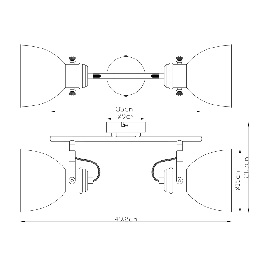 Globo - Spotlampe 2xE27/40W/230V