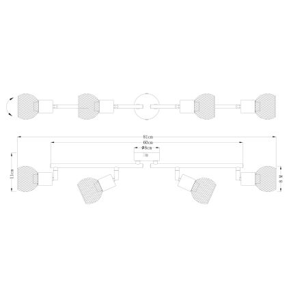 Globo - Spotlampe 4xE14/40W/230V