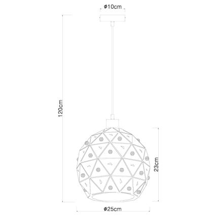 Globo 54029H - Pendel JODIE 1xE27/60W/230V diameter 25 cm