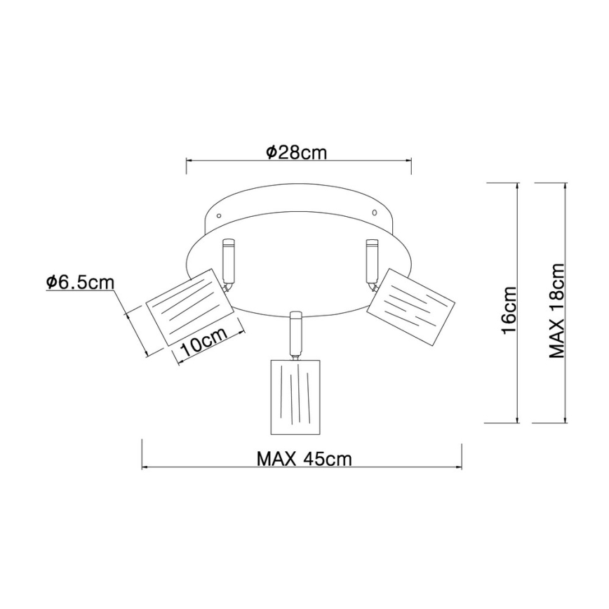 Globo - Spotlampe 3xE27/60W/230V