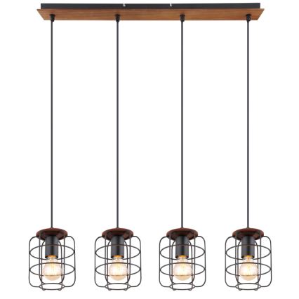 Globo - Pendel på kabel 4xE27/40W/230V