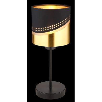 Globo - Bordlampe 1xE27/40W/230V diameter 16 cm sort/guldfarvet