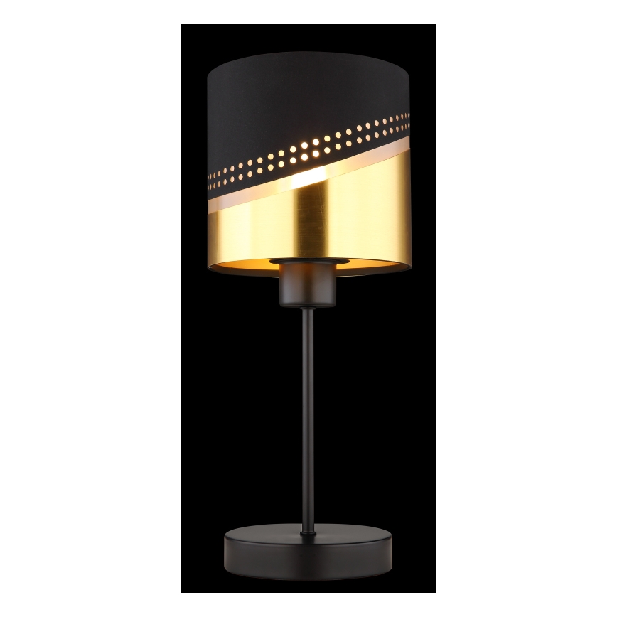 Globo - Bordlampe 1xE27/40W/230V diameter 16 cm sort/guldfarvet