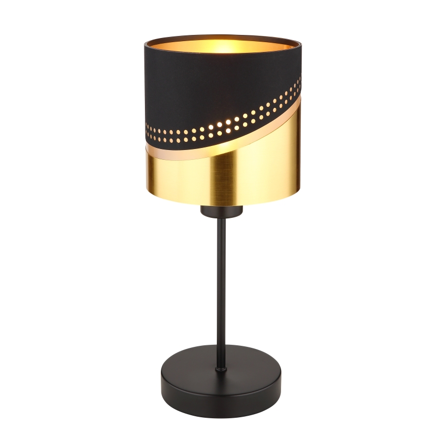 Globo - Bordlampe 1xE27/40W/230V diameter 16 cm sort/guldfarvet