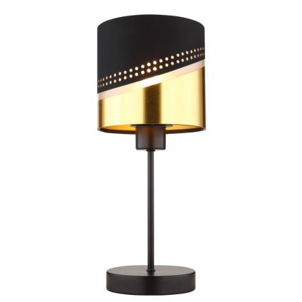 Globo - Bordlampe 1xE27/40W/230V diameter 16 cm sort/guldfarvet