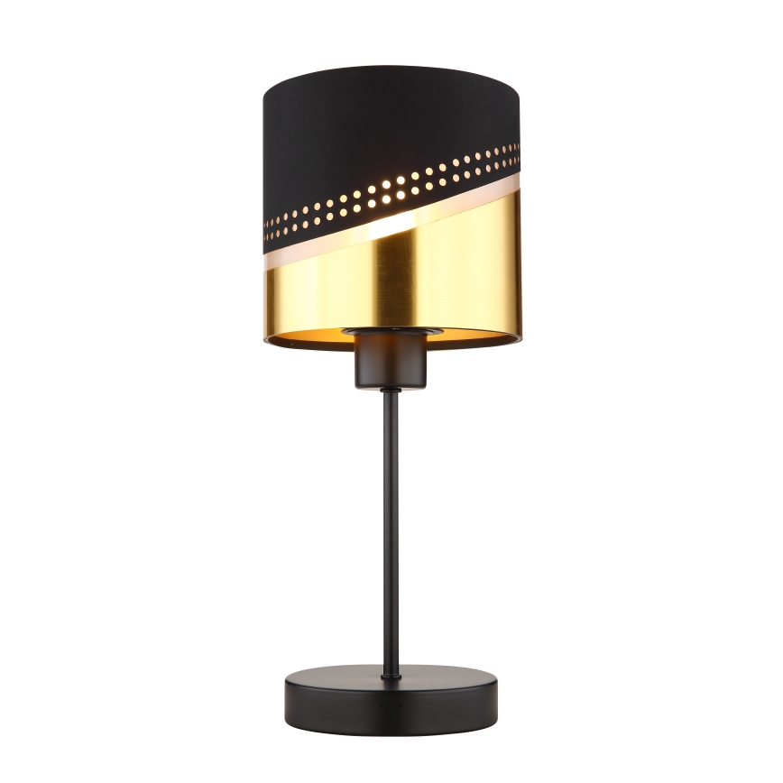 Globo - Bordlampe 1xE27/40W/230V diameter 16 cm sort/guldfarvet