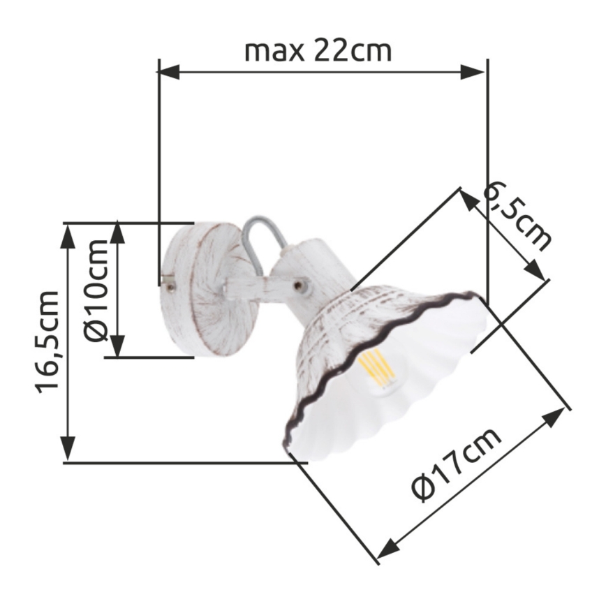 Globo - Vægspot 1xE27/40W/230V