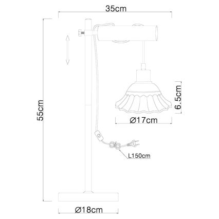 Globo - Bordlampe 1xE27/40W/230V