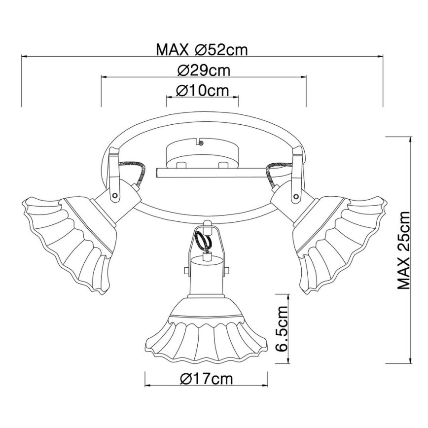 Globo - Spotlampe 3xE27/40W/230V