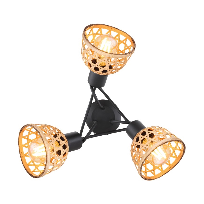 Globo - Loftlampe 3xE27/15W/230V bambus