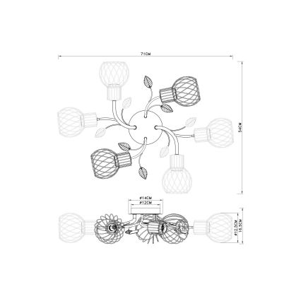 Globo - Lysekrone 6xE27/40W/230V