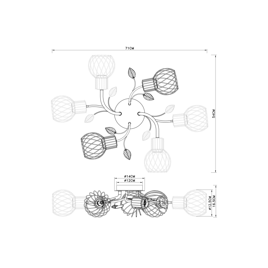 Globo - Lysekrone 6xE27/40W/230V