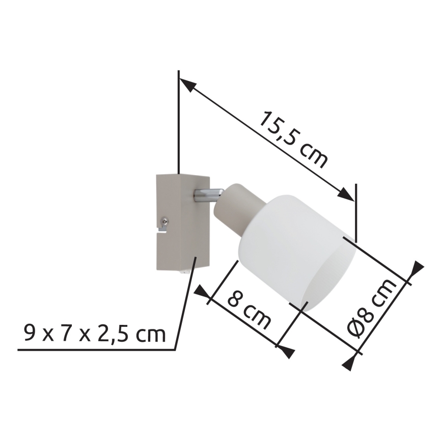 Globo - Vægspot 1xE14/25W/230V